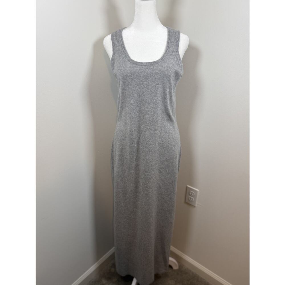 Outerknown 100% Cashmere Dress Grey Maxi Womens size Small Boho Lagenlook
